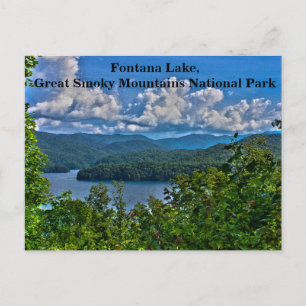 Lac Fontana, carte postale des Great Smoky Mountai