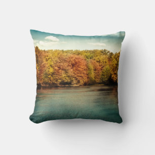 Lac Forêts Arbres Eau Couch Coussin