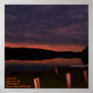 Lac kyle, crique d'automnes, PA, - affiche de