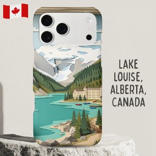 Lac Louise Banff Canada Diorama en papier en couch