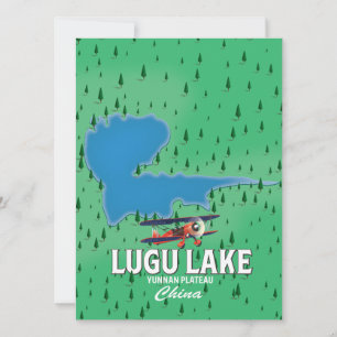 Lac Lugu, plateau du Yunnan, Carte de la Chine