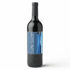 lac magnifique, montagne, étiquettes de vin bleu c