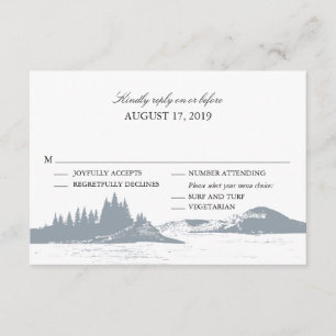 Lac Mountain  Mariage RSVP avec choix de menus