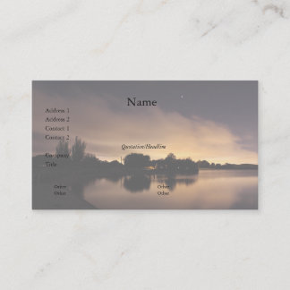 Lac Skyline à la nuit 1 Carte de visite