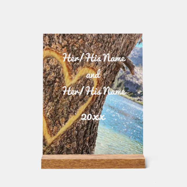 Lac Tahoe Blue Water Tree Heart Love (Recto)