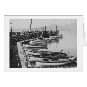 Lac Tahoe, CA - Bateaux en bois le long du quai Ph