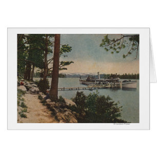 Lac Tahoe, CA - Emerald Bay Vue avec vapeur