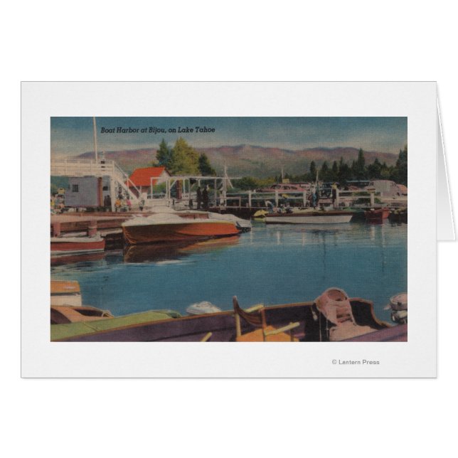Lac Tahoe, CA - Port de plaisance à Bijou Wooden (Devant horizontal)