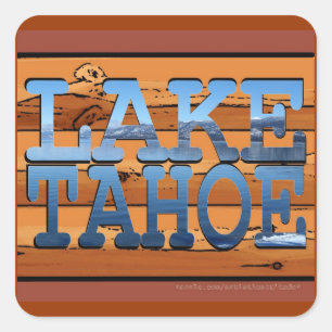 Lac Tahoe Californie Bois rustique autocollants pi