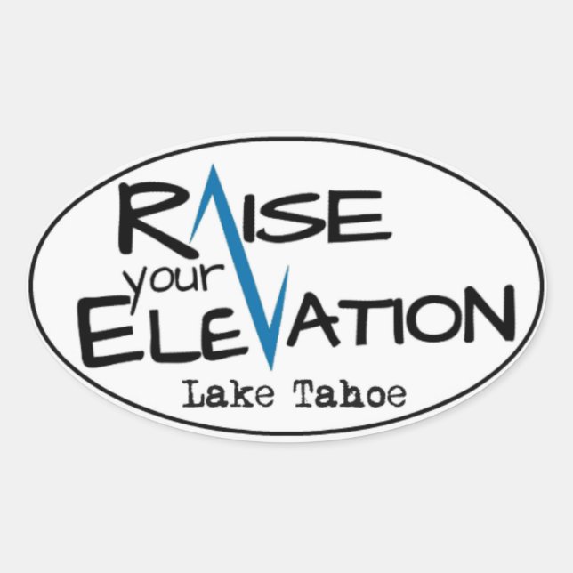 Lac Tahoe - Levez Votre Sticker Ovale D'Élévation (Devant)