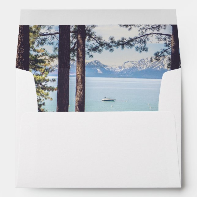 Lac Tahoe Mariage Mt Tallac Enveloppe avec adresse (Dos (Bas))