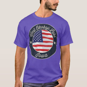 Lac West Okoboji - T-Shirt Souvenir Patriotique de