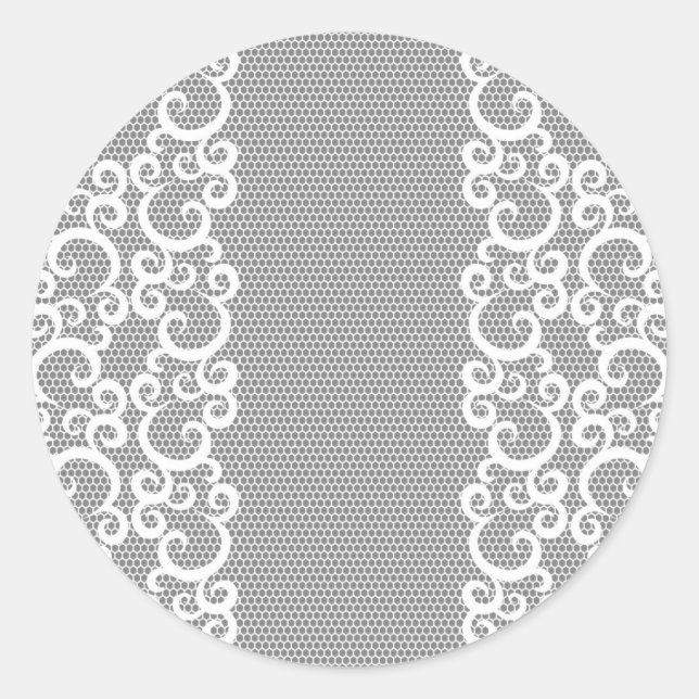 Lace 1 classic round sticker (Front)