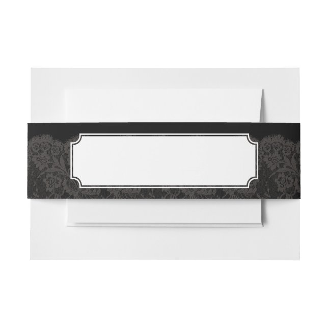 Lace 2 invitation belly band (Front Example)