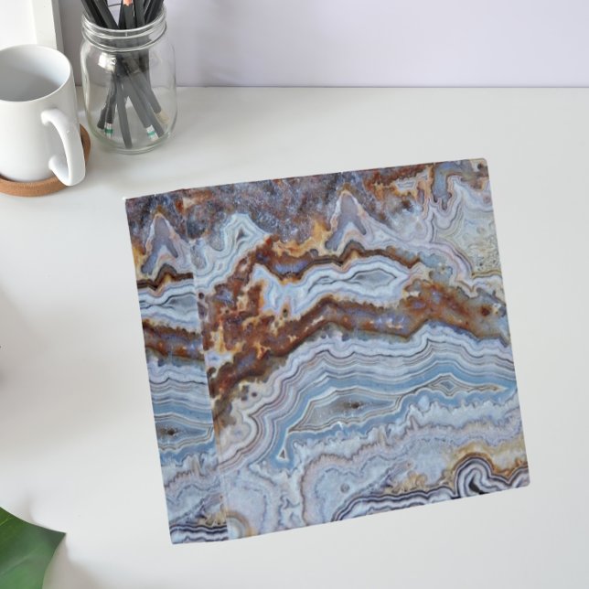 Lace Agate Rock Pattern Binder (In Situ Angled)