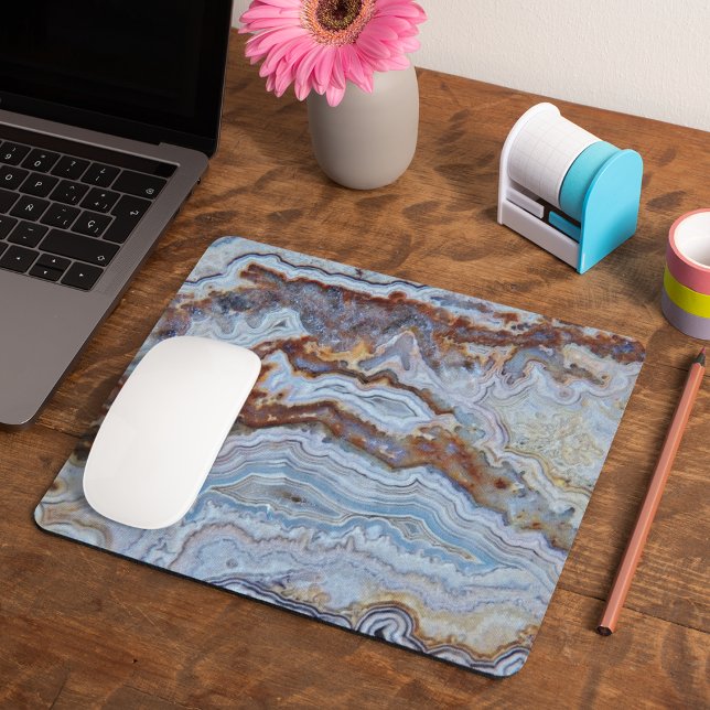 Lace Agate Rock Pattern Mouse Pad (In Situ)