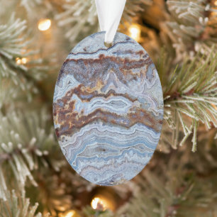 Lace Agate Rock Pattern Ornament