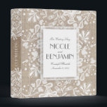Lace and Burlap Elegant Vintage Wedding Binder<br><div class="desc">Lace and burlap wedding memories book - binder</div>