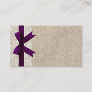 Lace and Burlap Rustic Wedding Name Place Card