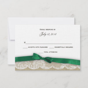 Lace and Emerald Green Bow Response