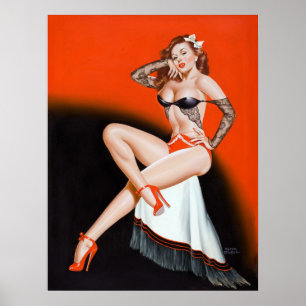 Lace and High Heels Pin Up Poster