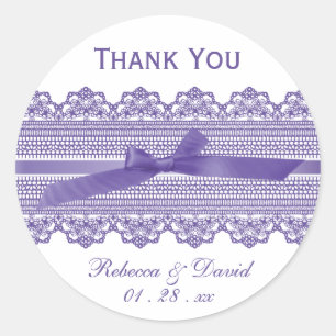 Lace and Ribbon favour stickers