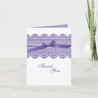 Lace and Ribbon Thank You cards