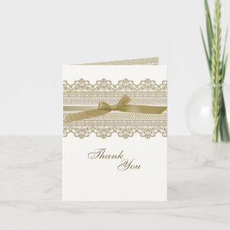 Lace and Ribbon Thank You cards