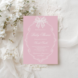 Lace Baby Shower Girl Invitation