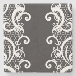 Lace background 1 stone coaster