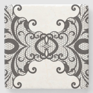 Lace background 2 stone coaster