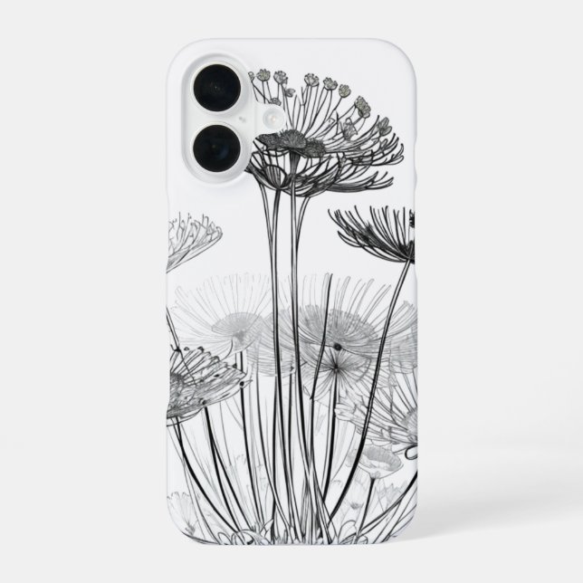 Lace Bloom iPhone 16 Case (Back)