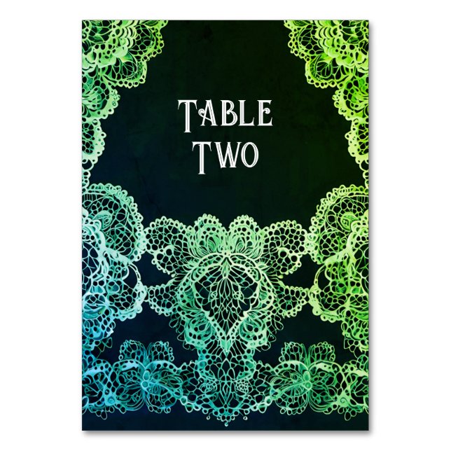  Lace Blossom Blooms Table Number (Front)