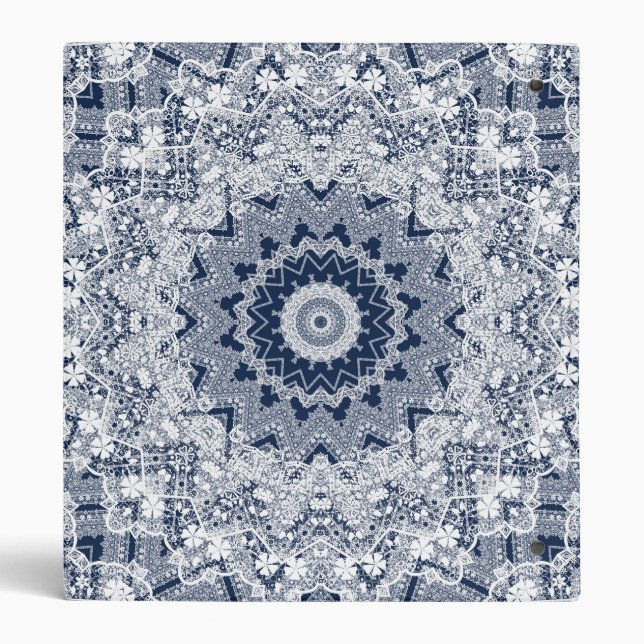 Lace, blue, white binder (Back)