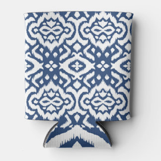 Lace border: ikat tie-dye. can cooler