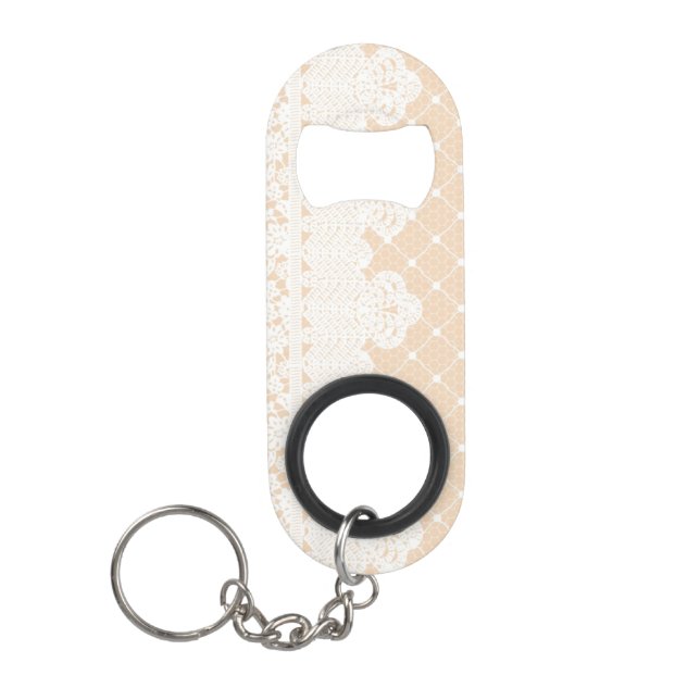 Lace Border Keychain Bottle Opener (Front)