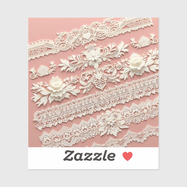 Lace border stickers to add a touch of elegance  (Sheet)