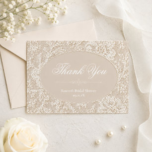 Lace Bridal Shower Thank You Card