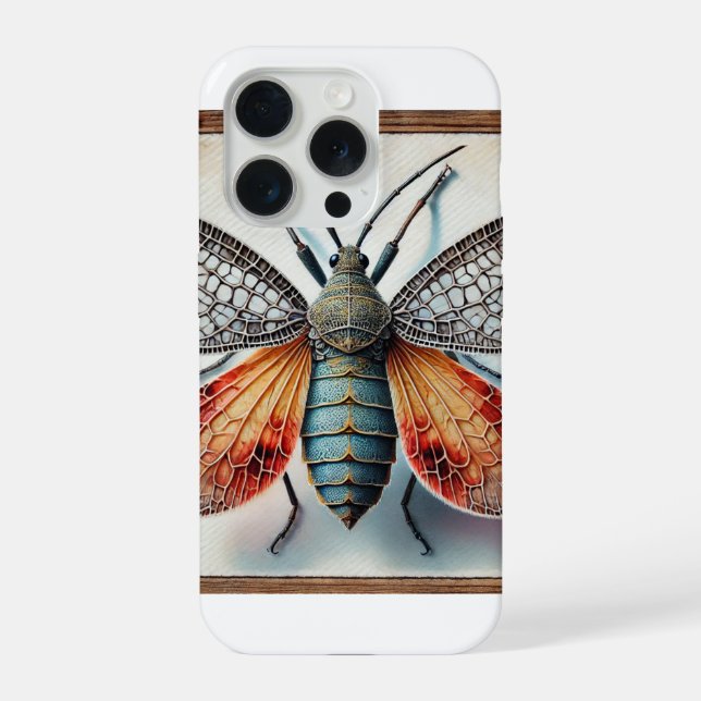 Lace Bug from Above 010924IREF222 - Watercolor iPhone Case (Back)