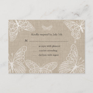 Lace Butterflies RSVP 2 Card