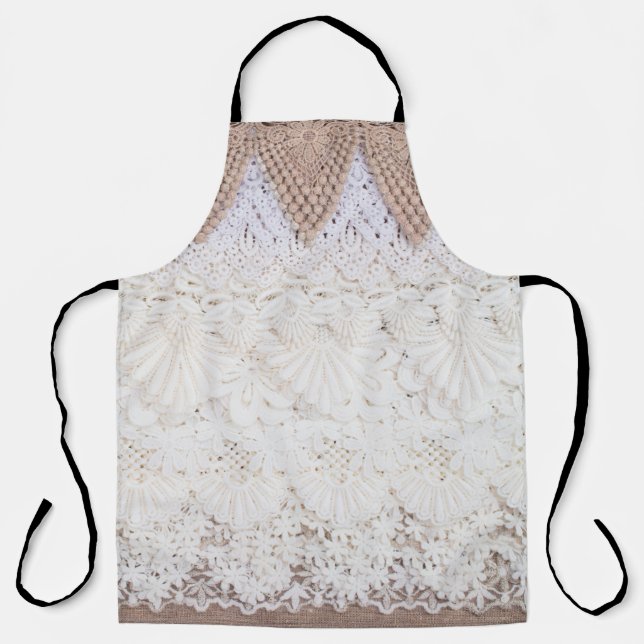 Lace cloth background and texture apron (Front)