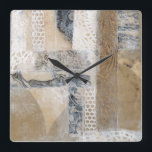 Lace Collage I Square Wall Clock<br><div class="desc">Home Décor</div>