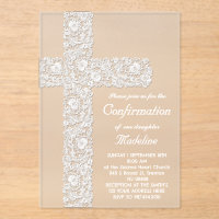 lace cross design | Confirmation