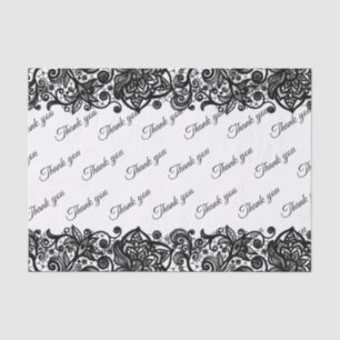 Lace custom Thank you Wedding tissue paper