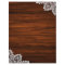 Lace & Dark Wood Grain Scrapbook Paper