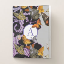 LACE DE DOSSIER DE POCHE DANS LES BUTTERFLIES INIT