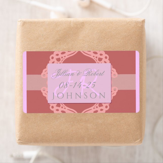 Lace design Wedding label (Insitu)