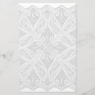 Lace doily stationery