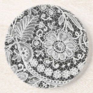 Lace effect coaster