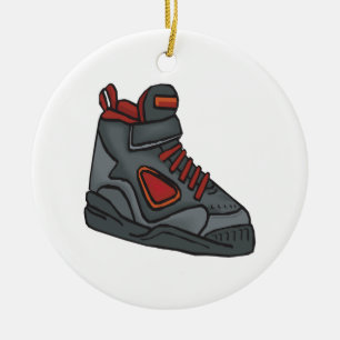 Lace Em Up Ceramic Ornament